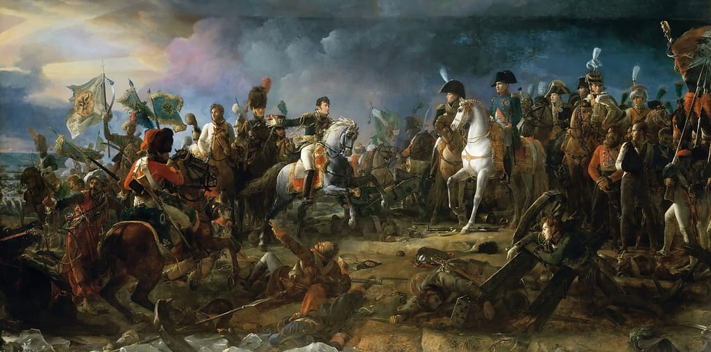 A painting of La bataille d'Austerlitz. 2 decembre 1805 (François Gérard)
